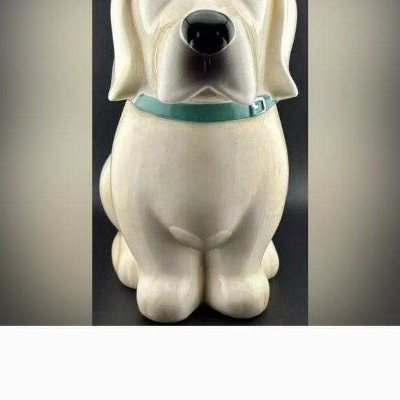 The Pioneer Woman white dog cookie jar. LABRADOR Lucy  EUC Rare find - Picture 2 of 5